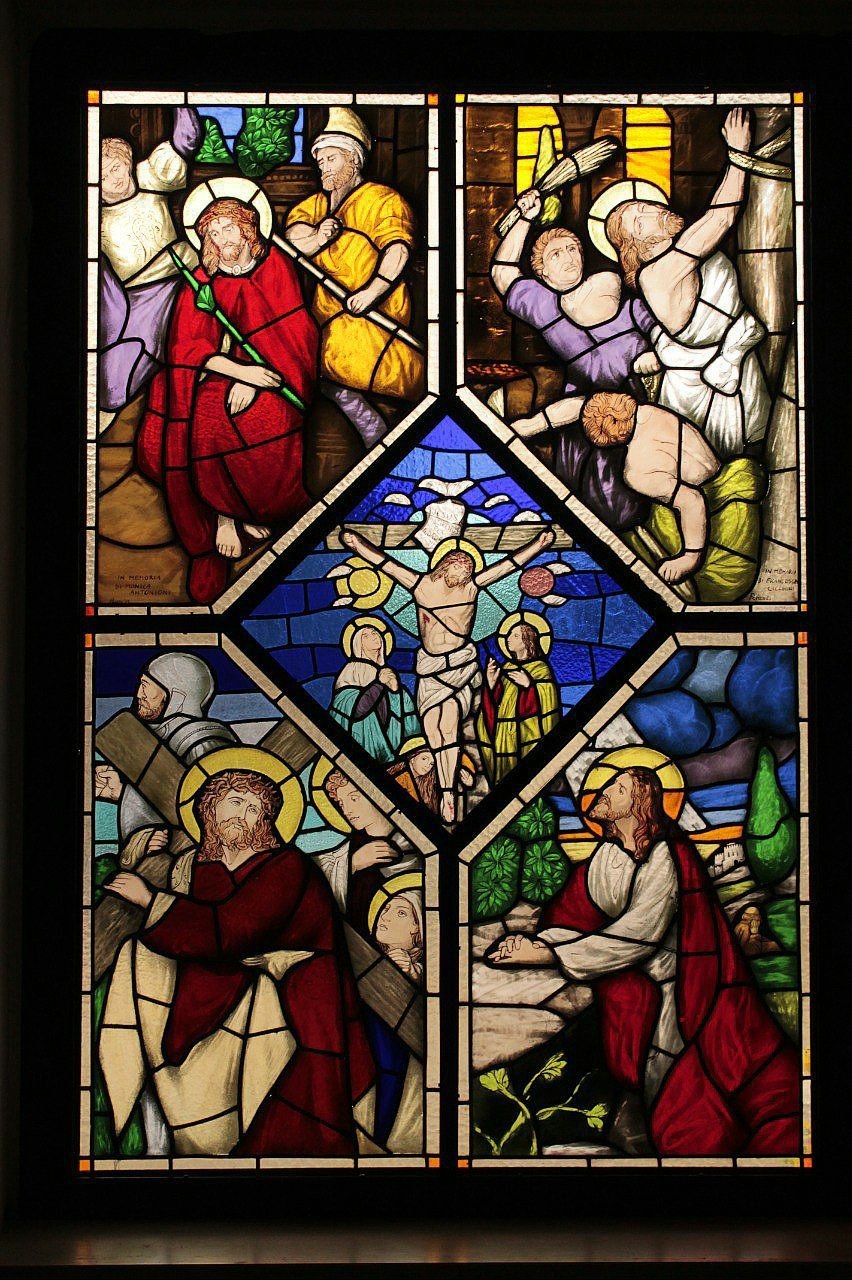 Grande Vetrata - Opera monumentale in vetro di Murano per interno