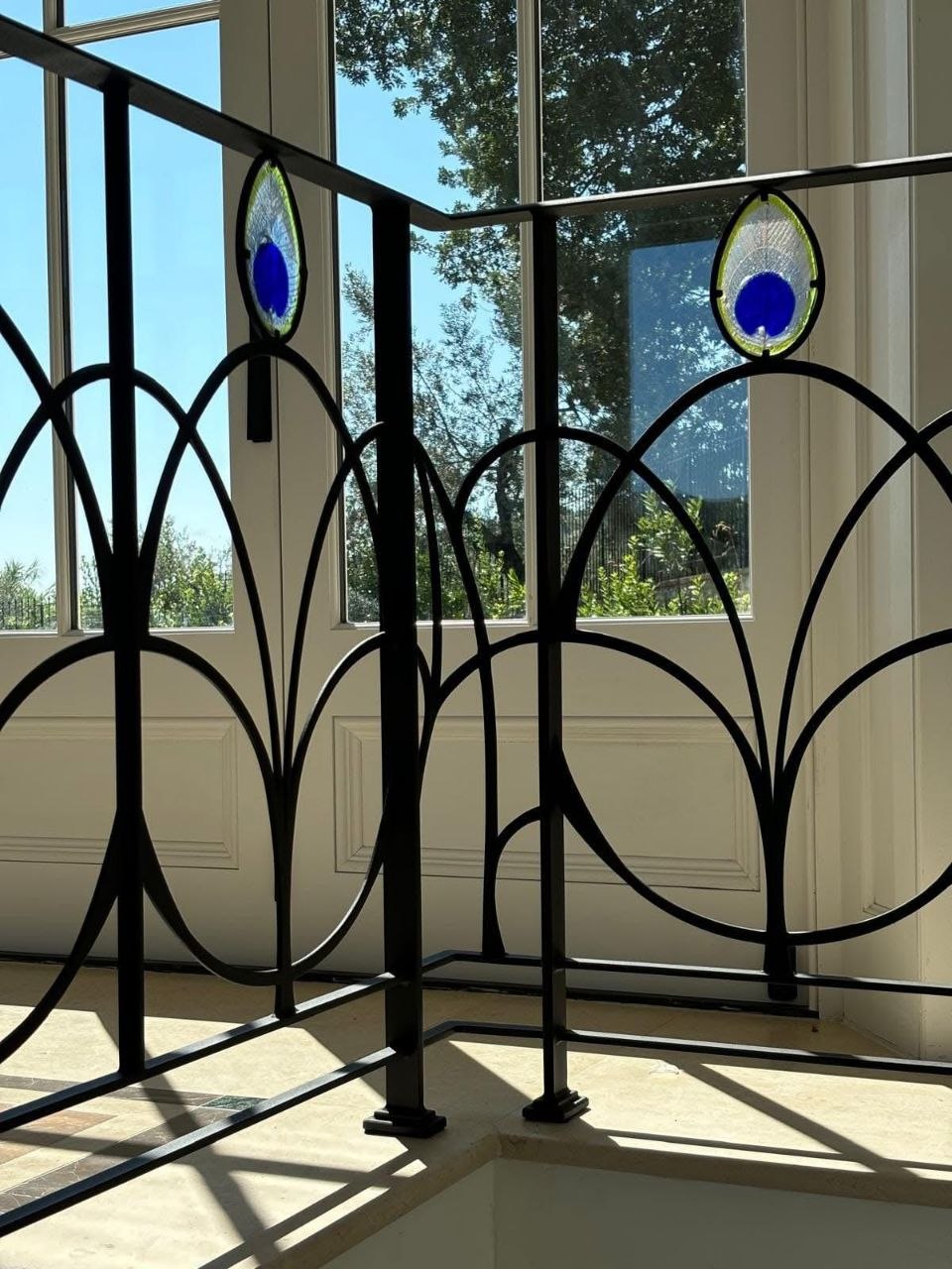 Interior design con vetro artistico